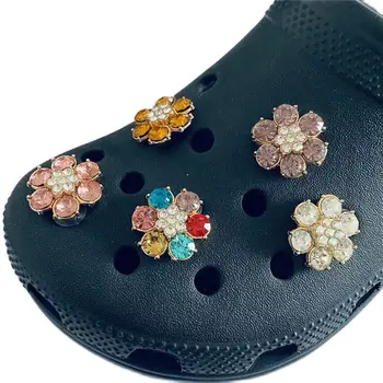 1buc Pantofi Farmece Designer de Bijuterie Croc Bling Stras Fată Cadou Pentru a Bloca Decaration Flori din Metal Accesorii