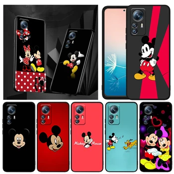 Desene animate Drăguț Mickey Mouse Telefon Caz Pentru Xiaomi Mi 12T 12S 12X 12 11 11T 11i 10T 10 9 9M Pro Lite Ultra 5G Negru Funda Acoperi