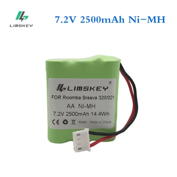 Limskey 7.2 V Ni-MH Baterie 2500mAh Pentru iRobot Braava 320 321 De Menta 4200 4205 Etaj Robot Aspirator 4408927 7.2 Volti