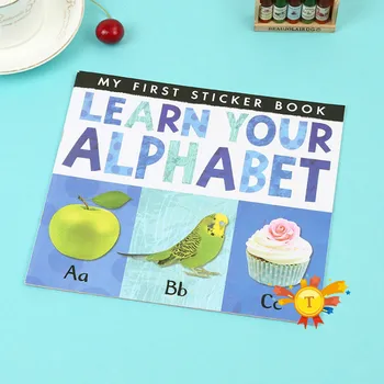 Forma de înțelegere Alfabetul Numărul de Culoare Auto-adeziv pentru Copii Cărți Autocolant