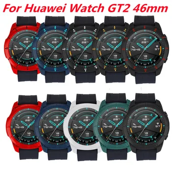 Ceas de Caz pentru Huawei Watch GT2 46mm Creative Sport Sergent Stil Fără Ecran Protector TPU Caz Bara de protecție Capac de Protecție Cadru