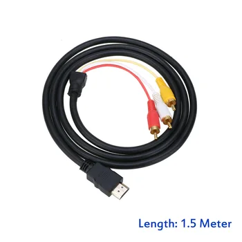 10 BUC 1,5 m Compatibil HDMI La 3RCA Video Cablu Audio 1080P 3RCA AV Cablu Convertor Adaptor Pentru HDTV TV-Box DV DVD Laptop