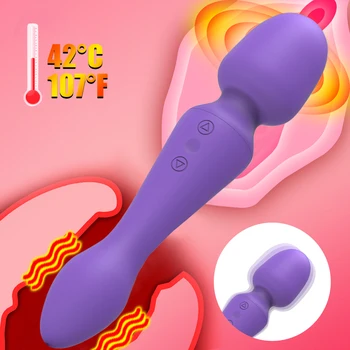 Puternic Dublu Motor Vibrator AV Stick Pentru Femei Masturbare Inteligent de Încălzire Stimula Clitorisul cu Vibratorul Magic Wand Jucărie Sexuală