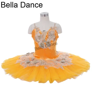 Orange profesionale tutu balet costume copii fete clasice de balet tutu pentru adult JY032