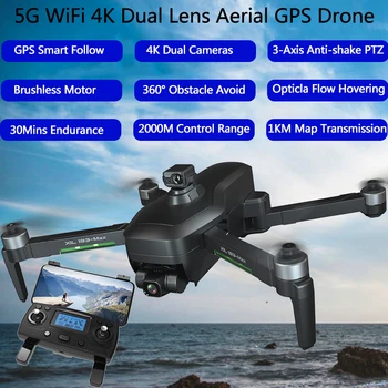 GPS Inteligent Urmați RC Drone fără Perii 4K Camera Dublă 3-Axis Gimbal Obstacol Avoider 2000M 30 min GPS Reveni WiFi FPV RC Quadcopter
