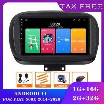 1D Android 11 2.5 D Ecran RDS Bluetooth Video Auto Pentru Fiat 500X 2014-2020 GPS 1+16G auto Radio Auto GPS WIFI Mirror link Stereo