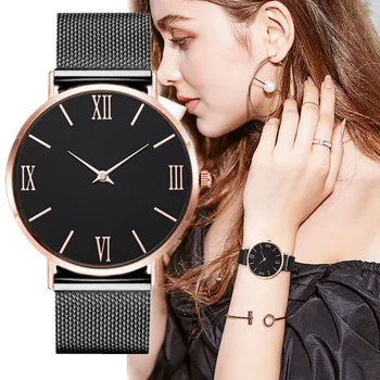 2022 Nou Ceas De Moda Pentru Femei Casual Metalice Din Oțel Inoxidabil Curea Ceasuri Doamnelor Cuarț Ceas Rochie Ceasuri Reloj Mujer