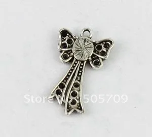 120 argint Tibetan drăguț fluture nod farmece A8672