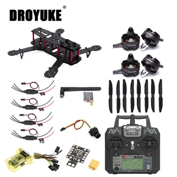 Droyuke QAV250 250mm Fibra de Carbon Quadcopter MT2204 2300kv Motor 12A ESC F3 Controler de Zbor CC3D Acro Flysky FS-i6X Kit