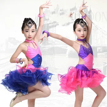Fete Dans latino Noi pentru Copii de Dans latino Performanta fete Fete masini de Gaurit Ciucure latină Performanță Etapă de Îmbrăcăminte