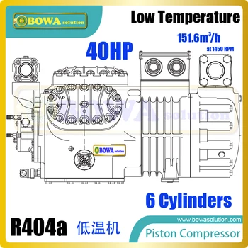 40HP LBP congelator compresoare sunt instalate în felul de paralele compresoare rafturi și tunele de refrigerare, înlocuirea 6G40.2(Y)