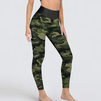 Woodland Camuflaj Jambiere Army Camo Print Push-Up Yoga Pantaloni Casual Întinde Leggins Femei Antrenament