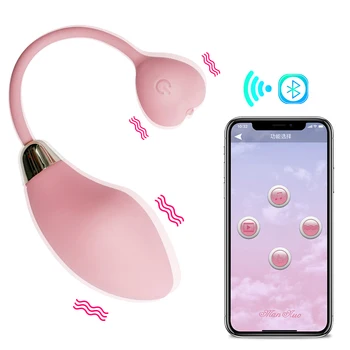 JINGZHI Wireless APP Control de la Distanță Bluetooth Vibratoare Portabile Chilotei Vibratoare Ou Vaginal Masaj Sari Ou pentru Adulti Jucarii Sexuale