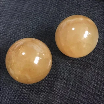 Piatră prețioasă naturale galben cristal de calcit sfera bile pietre de vindecare pentru feng shui