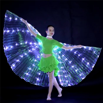 2022 Copii dansatori LED luminos aripi de performanță elemente de recuzită de belly dance costum de carnaval carnaval de Crăciun aripi de performanță