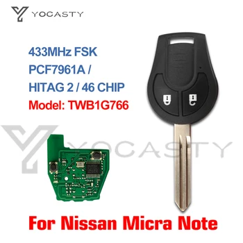 YOCASTY Cheie de la Distanță 433MHz 7961A Pentru Nissan Micra Notă 2014 2015 2016 2017 Hitag2 TWB1G766 nu este compatibil cu TWB1U761
