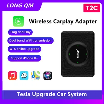 CarlinKit Mini Carplay Wireless Cutie WiFi Adaptor Bluetooth Navigare Pentru Tesla Model 3/ X/Y/S CarPlay Dongle OTA Upgrade On-line