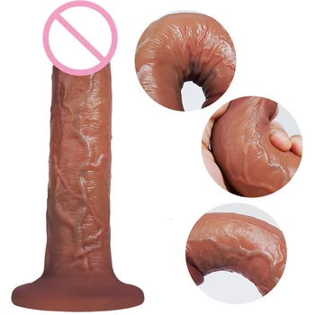 Lichid de Silicon Moale Anal Dildo-uri Imense Realist Penisului Penis Cu ventuza G Spot Vagin Stimulator Jucarii Sexuale pentru Femei