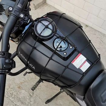 Universal Motocicleta Depozitare Net 6 Cârlige Bicicleta Țineți apăsat Combustibil Rezervor de Depozitare Plasă de Web Bungee Negru Casca Bicicleta Rezervor de styling Auto