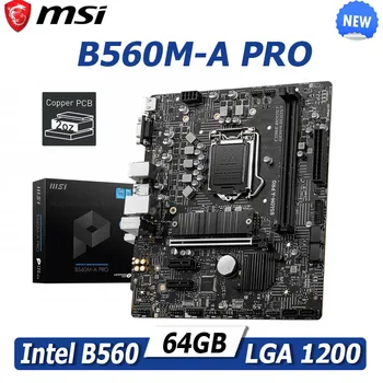 MSI B560M-O PRO Placa de baza B560 Placa de baza LGA 1200 PROCESOR Intel Core 11/10 Gen LGA 1200 64GB DDR4 PCI-E4.0 USB3.2 HDMI OC NOU