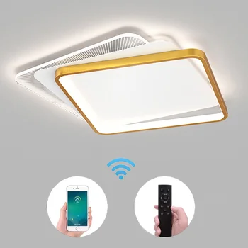 Modern Ultra-subțire Led Lampă de Plafon Pentru Camera de zi Cu Remote APP Estompat Pătrat Rotund Dormitor Studiu Aur Negru Lumini de Prindere