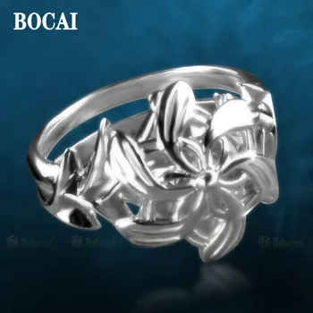 BOCAI Real S925 Argint Bijuterii Flori de Cristal Inel pentru Femeie Zână Pădure Moda Temperament Cadou de Nunta
