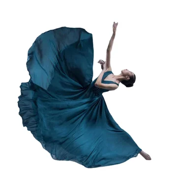 2022 Toamna și Iarna Noi Femeile Flamenco Dans din Buric Tigan Culoare Solidă de Balet Clasic spectacol de Dans Elegante, Fusta Lunga