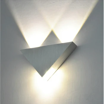 Triunghiul de aluminiu de perete lampă cu led-uri moderne simplă lampă de noptieră cu lampă decorativă coridor, culoar de fundal lampă de perete 3w LED-uri lumina de perete