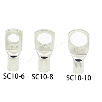 10BUC SC10-6 10-10 10-8 Cablu de Cupru Lug Kit Bolt Hole Conserve papuci de Cablu Bornele Bateriei de cupru nas conector de Sârmă