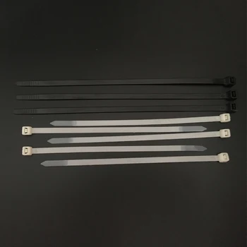 12*540mm 12x540mm (Latime 12mm) Alb Negru Rețea de Sârmă Șir de Auto-Blocare Nailon Curea din material Plastic Wrap Fixa Legăturile prin Cablu Cravată