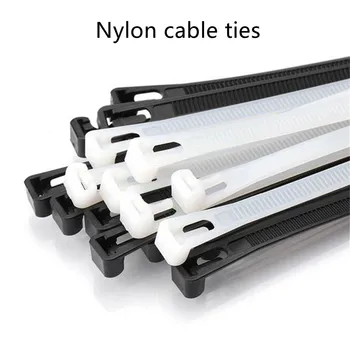 Livrare gratuita 100 BUC Plastic Nailon Cablu Cravată Auto-blocare Negru Organizator Fixați Cablul Cablu Legături Buclă de Sârmă Folie de Instrument