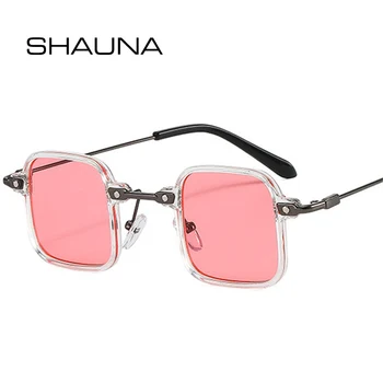 SHAUNA Uri Populare de Moda Mic Pătrat ochelari de Soare Femei UV400 ochelarii Ocean Limpede Gradient Lens Bărbați Punk Ochelari de Soare