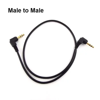1M Cablu Audio 3.5 mm de sex Masculin de sex Masculin Unghi de 90 de Grade Masina AUX Stereo Speaker MP4 MP5 Linie Audio Cablu PVC