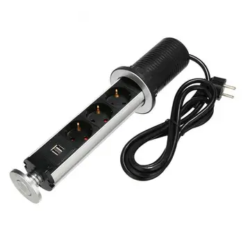 Electrice, Priza de Putere 3 UE Priza 2 Porturi USB Blatul de Bucatarie Birou Soclu