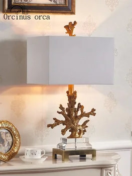 Simplu, modern, creativ coral cristal decorative lampa de birou dormitor lampă de noptieră Europene living studiu American model de camera