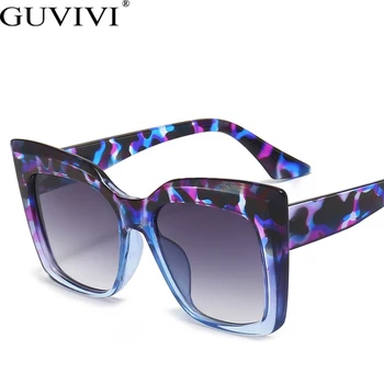 Moda Supradimensionat ochelari de Soare Cateye Femei Bărbați Punk Pătrat Ochelari de Soare Shades Ochelari de sex Feminin Brand de Lux Ochelari de Designer UV400