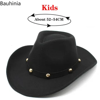 Bauhinia Copii Copil Mic 52-54CM Vest Pălărie de Cowboy Formale Rochie de Mireasa Fedora Jazz Pălărie Sombrero De Mujer