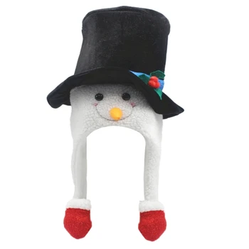 Amuzant de Crăciun Pălărie de Crăciun Pălărie de Top cu om de Zapada Earflap Petrecere de Crăciun Pălărie Amuzant om de Zăpadă Pălărie Navidad elemente de Recuzită de Anul Nou