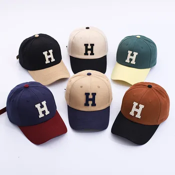 2022 Bumbac Litera H Casquette Baseball Cap Reglabil în aer liber Snapback Pălării pentru Bărbați și Femei 31