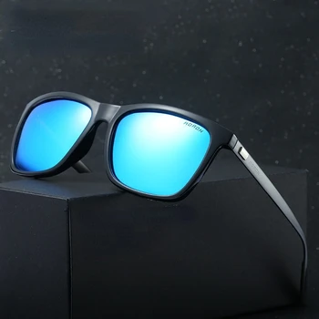 Polarizat ochelari de Soare Patrati pentru Bărbați și Femei de Moda Colorat de Călătorie de Pescuit Clasic de ochelari de Soare de Aluminiu Magneziu Temple de sex Masculin