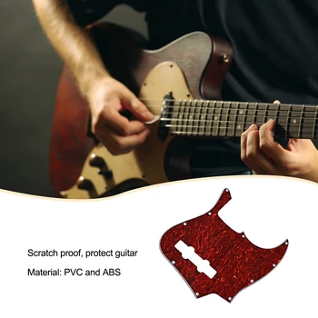 10 Gaura 1 Ply Guitar Pick Guard plate Decorative Roșu Negru Pickguard Acopere Bine se Potrivesc pentru JB Instrument Muzical de Înlocuire