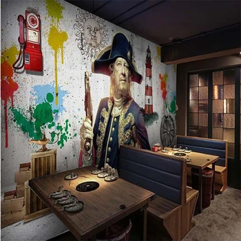 beibehang Maritime pirat retro de mână - pictat scule de fundal de perete personalizat mari și mijlocii picturi murale de mătase caracteristici