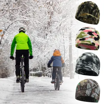 Portabil Camuflaj Pălărie Touch Confortabil absorbant de Sudoare Windproof Ține de Cald Bărbați Femei Iarna Camuflaj Beanie Pentru Exterior