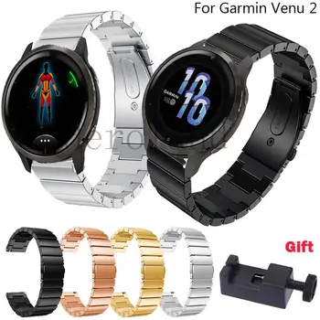 Din Oțel inoxidabil Inteligent Curea Curea Pentru Garmin Venu 2 Bratara de Metal pentru Samsung Galaxy Watch 46mm 42mm Replacemet + instrument