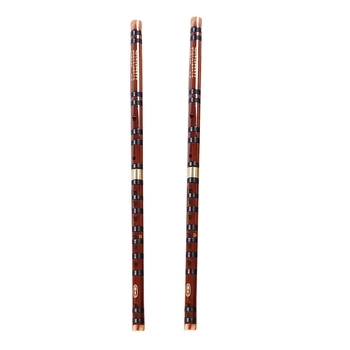 2X Flaut de Bambus Instrumente Muzicale Tasta D/G Chineză Cheie Transversale Dizi