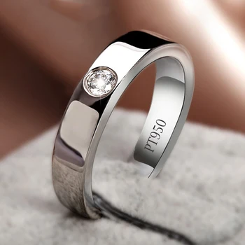 Design tridimensional de argint încrustat rotunde de cristal inel barbati deschidere reglabil simplu cuplu inel de nunta, cadou de sărbători