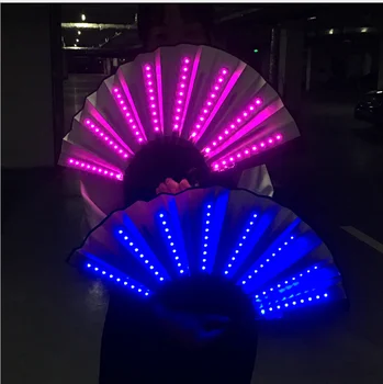 Anul nou Luminoasă cu LED-uri Ventilator Luminos Pliere Fan Club Disco Bar Luminos Fan Partid pe Scena Atmosfera de Dans elemente de Recuzită