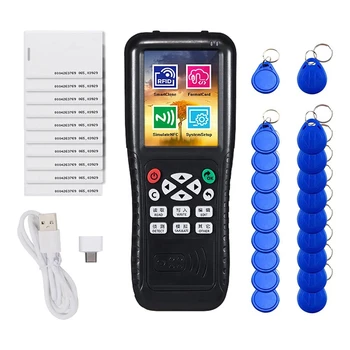 1Set Negru NFC Smart Card Reader Writer RFID Copiator Versiunea în limba engleză Icopy X100 NFC ID IC Cititor