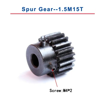 1 Bucată 1.5M15T Spur Gear Plictisesc 5/6/6.35/8/10/12 mm pinion Otel Carbon Reduse de Material de Înaltă Calitate, roata dințată pentru motor