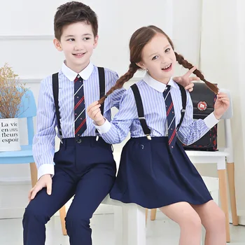 Primavara Boy Salopete Pantaloni Fete Costum De Uniformă Școlară Gradinita Seturi De Copii De Clasa Primara Spectacol-Lectură Îmbrăcăminte